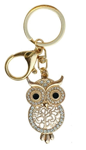 Diamante Owl and Life Tree Keyring (2 Colours available)