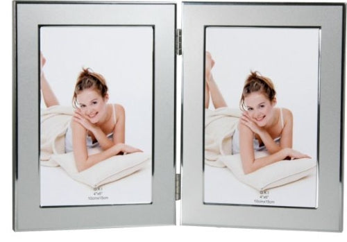 Brushed Metal Foldable Free Standing Photo Frame (3 sizes available)