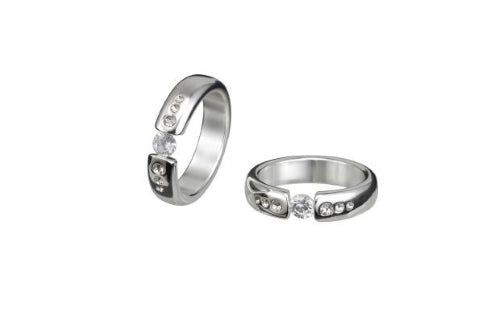 Silver Plated with Lacquer Diamond Rimmed Napkin Ring, 2pcs/set, Diameter 4cm