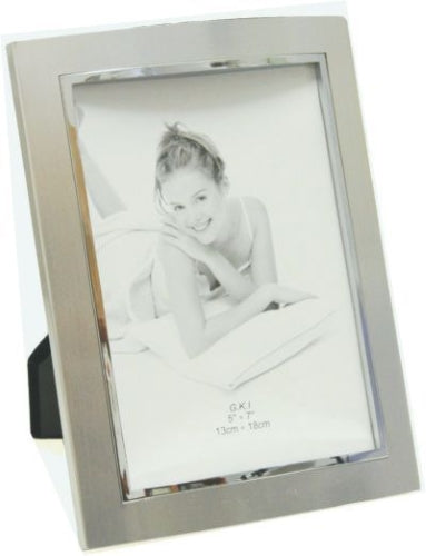 Brushed Metal Curved Photo Frame, Various Size