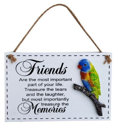 Personalized Hanging Plaque with Rainbow Bird, 23x15cm (5 Variants Available)