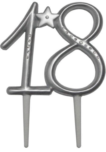 Cake Topper Silver with Gift Box 18