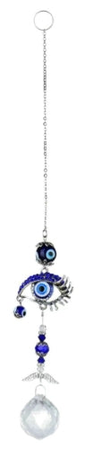 Blue Gemstones Evil Eye with Lashes Suncatcher
