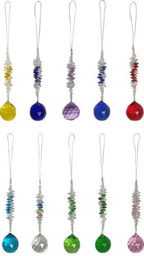Crystal Ball Suncatcher with Beads, Purple Only