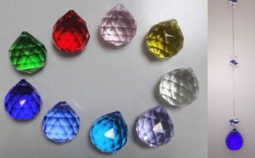 Crystal Ball Suncatcher Mixed, Assorted Colors, Min 12pcs