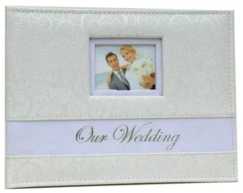 Wedding Guest Book, 36 Pages of Keepsake, Ivory PU Cover, 22x29.5cm, Gift Box
