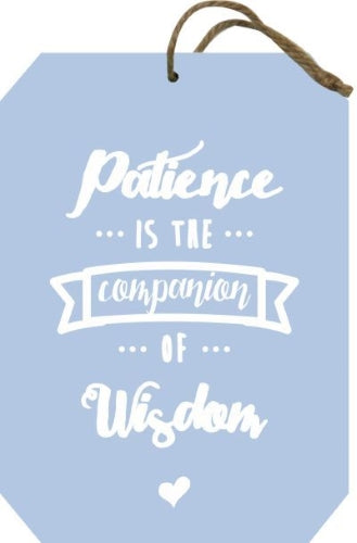 Patience Is The Companion Hanging Plaque 9.7x14cm