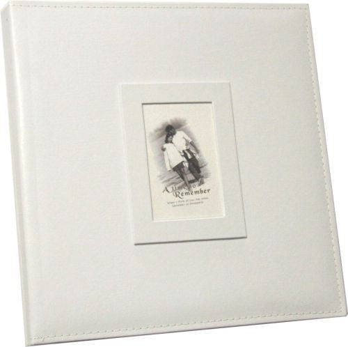 Wedding Album with White PU Cover with Frame, 31.5x32.5cm, 18pcs Self -adhesive sheets