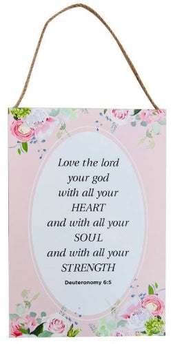 MDF Bible Verse Hanging Plaque, 24x35x0.6cm (5 Variants Available)