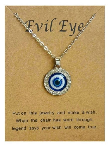 Round Evil Eye Fashion Necklace (2 Colours available)