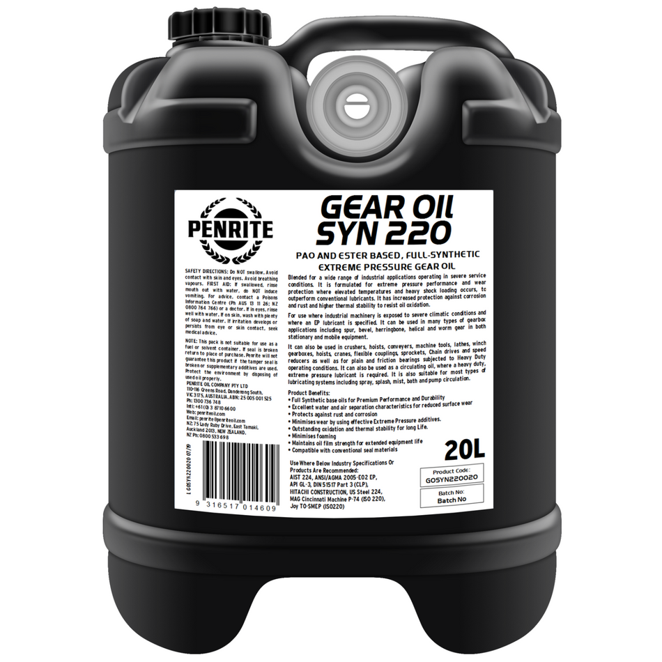 Penrite Gear Oil Syn 220 20L