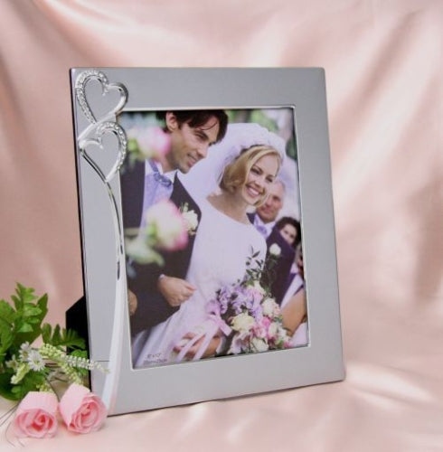 Aluminium Photo Frame with Double Hearts Design