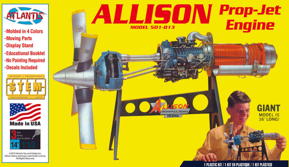 1/10 Allison Turbo Prop Engine Plastic Kit