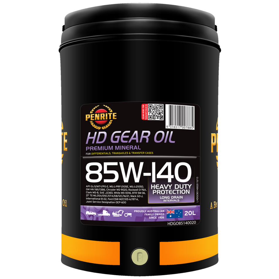 Penrite HD Gear Oil 85W-140 20L