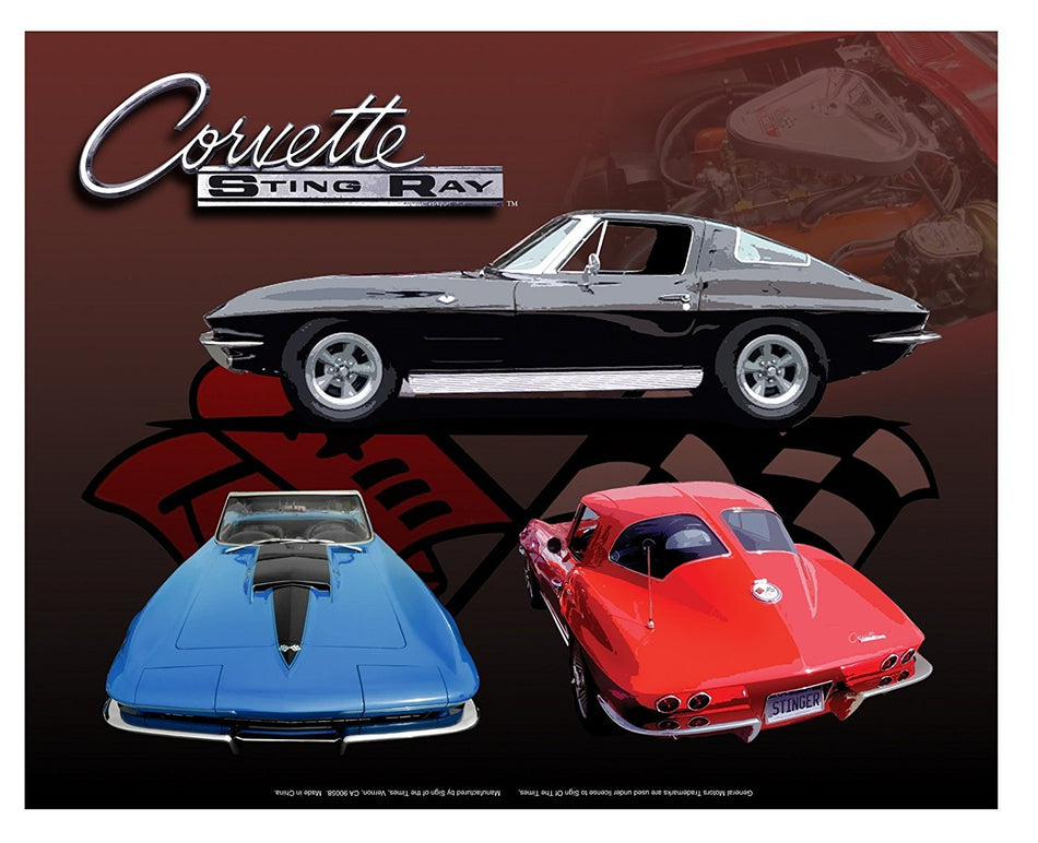 Tin Sign - Corvette Sting Ray