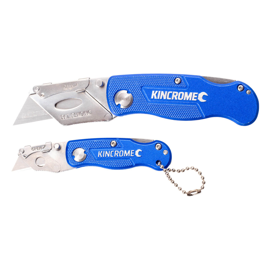 Kincrome Folding Utility Knife Set 2 Piece Lock-Back