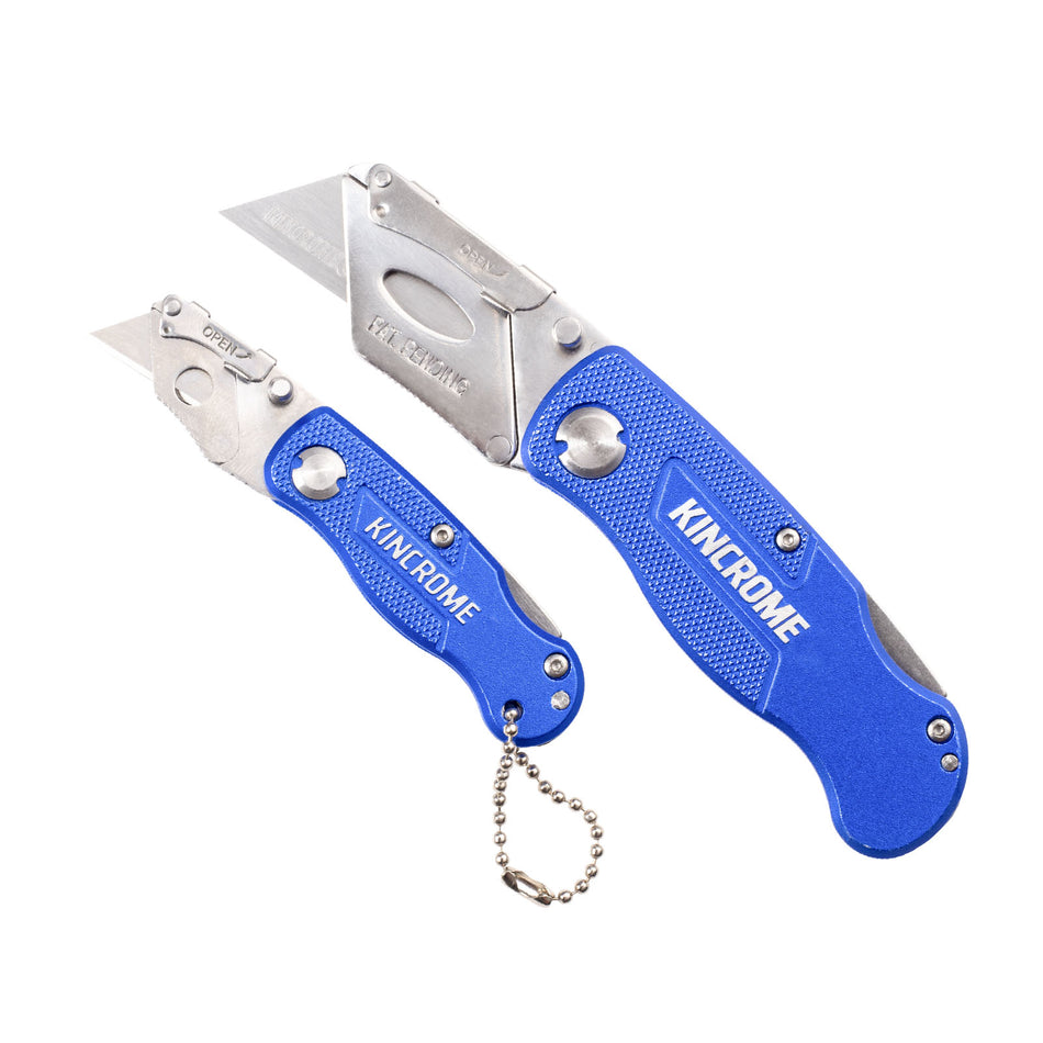 Kincrome Folding Utility Knife Set 2 Piece Lock-Back