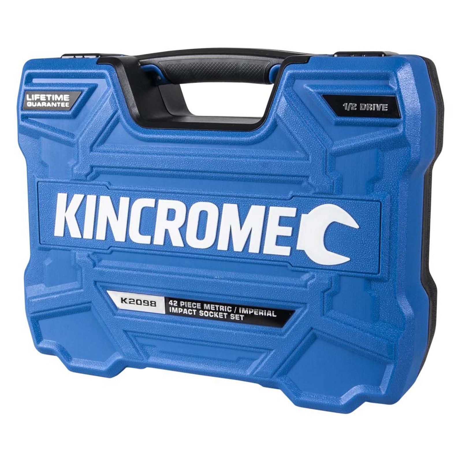 Kincrome Deep/Standard Impact Socket Set 42 Piece 1/2" Drive - Metric & Imperial - front view