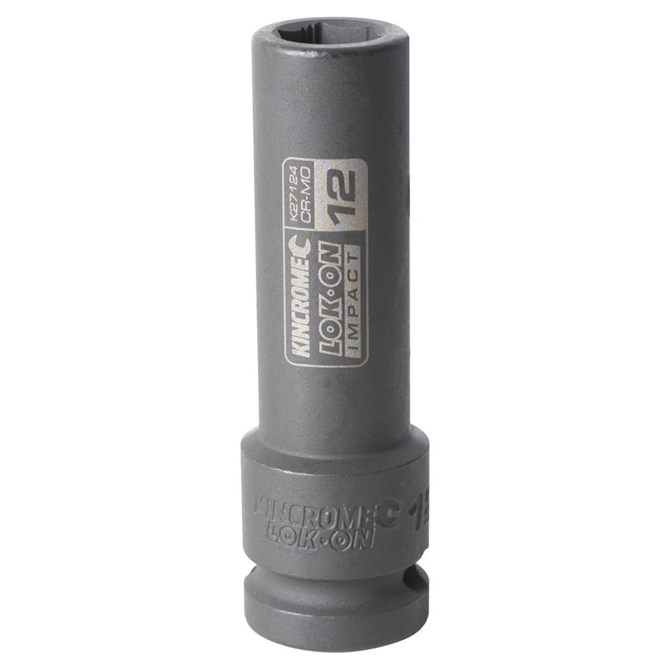 Kincrome Lok-On Deep Impact Socket 1/2" Drive - Metric (12 Sizes Available)