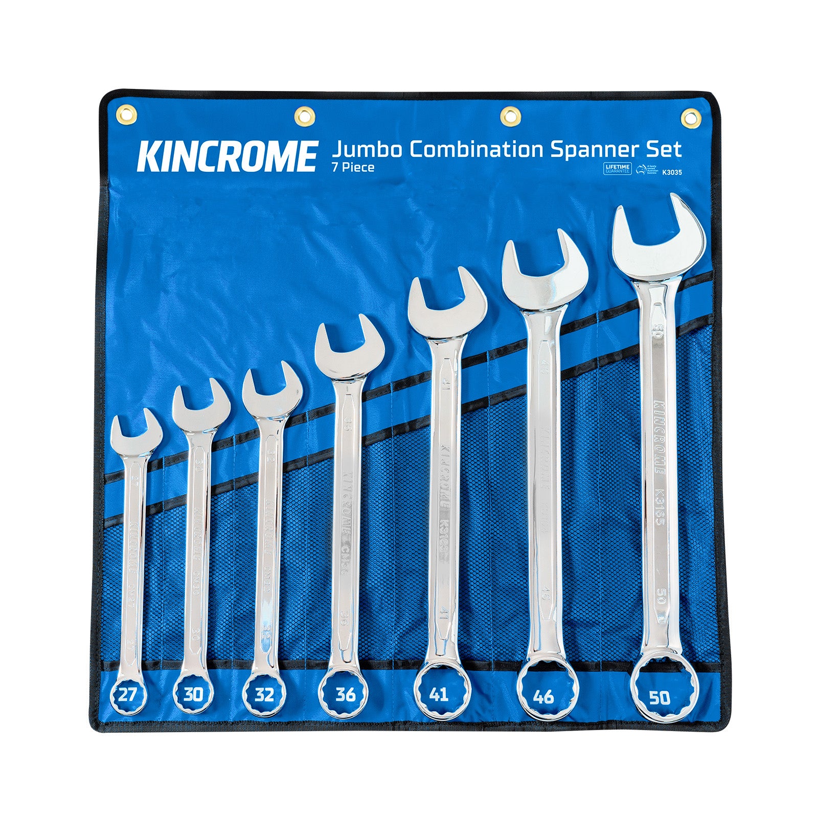 Kincrome Jumbo Combination Spanner Set 7 Piece (Metric)