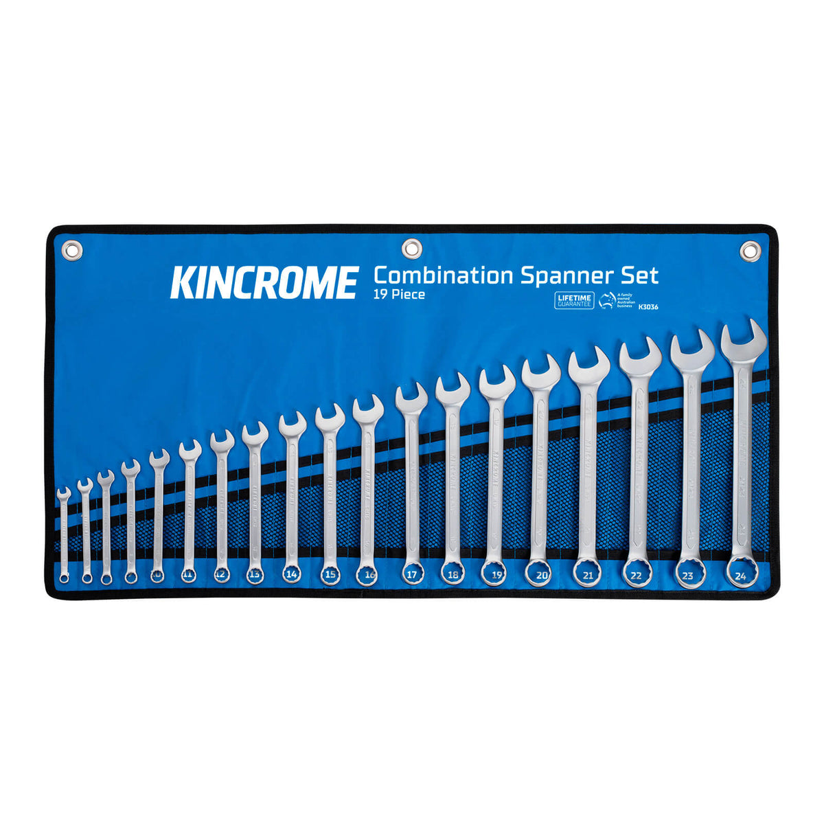 Kincrome Combination Spanner Set 19 Piece - Metric