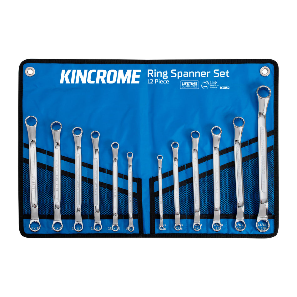 Kincrome Ring Spanner Set 12 Piece