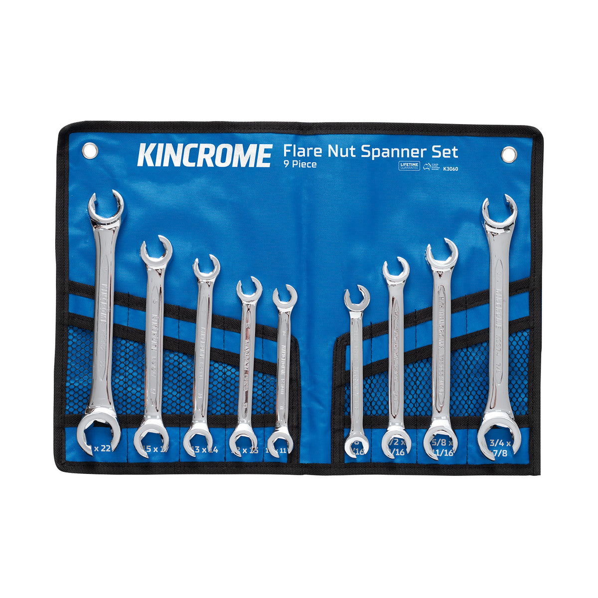 Kincrome Flare Nut Spanner Set 9 Piece