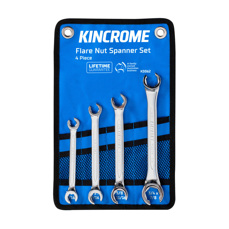 Kincrome Flare Nut Spanner Set 4 Piece