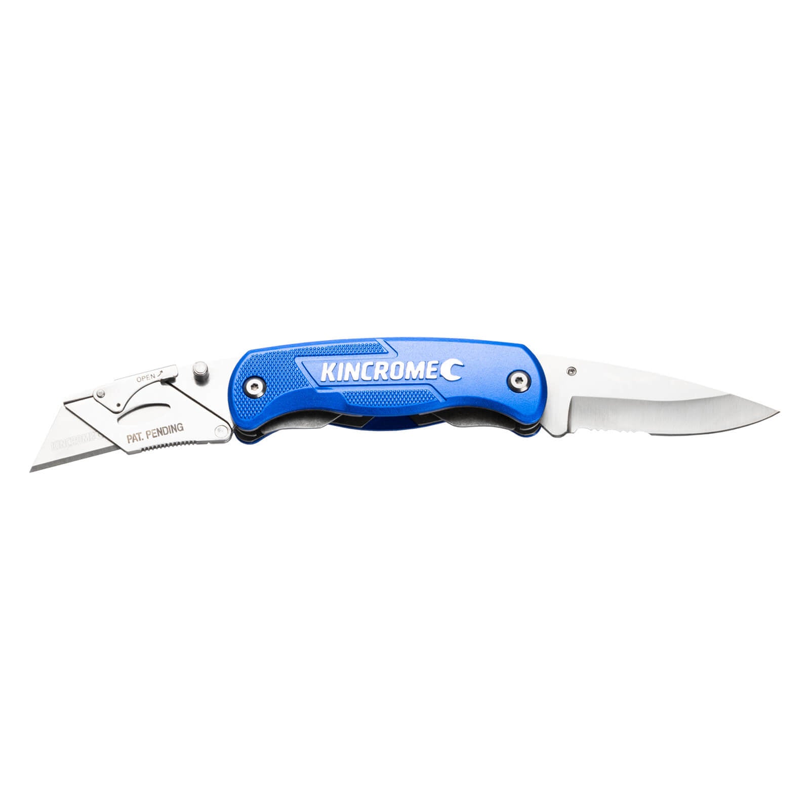 Kincrome Folding Utility Knife Twin Blade - details