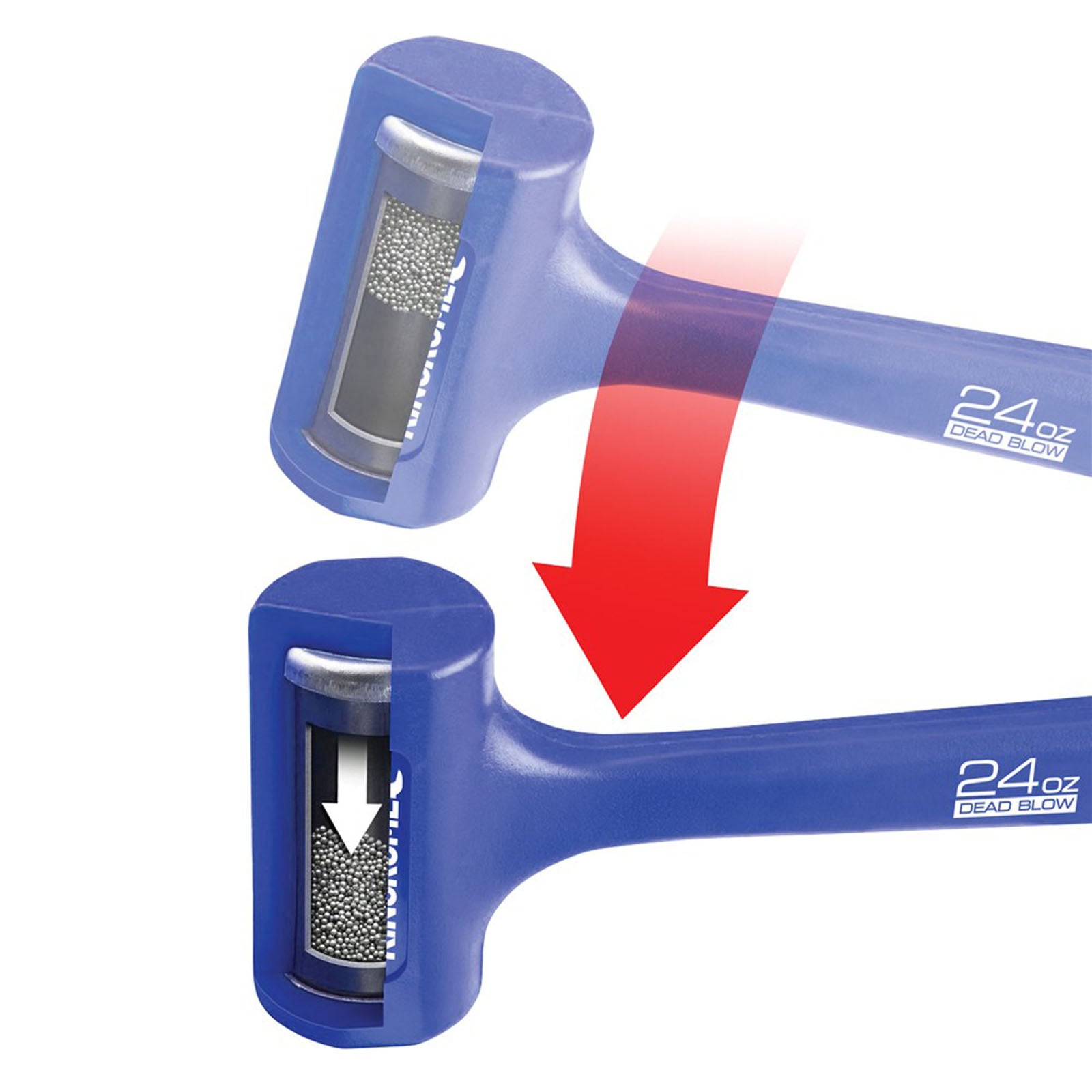 Kincrome Dead Blow Hammer - diagram