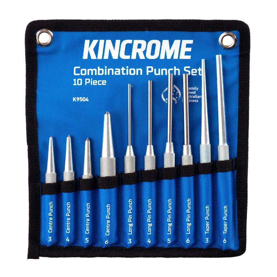 Kincrome Combination Punch Set 10 Piece