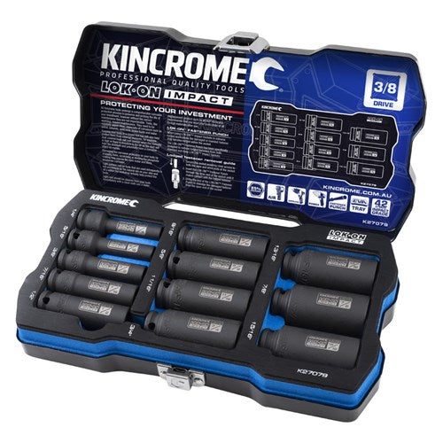 LOK-ON™ DEEP IMPACT SOCKET SET 12 PIECE 38 DRIVE - IMPERIAL 1