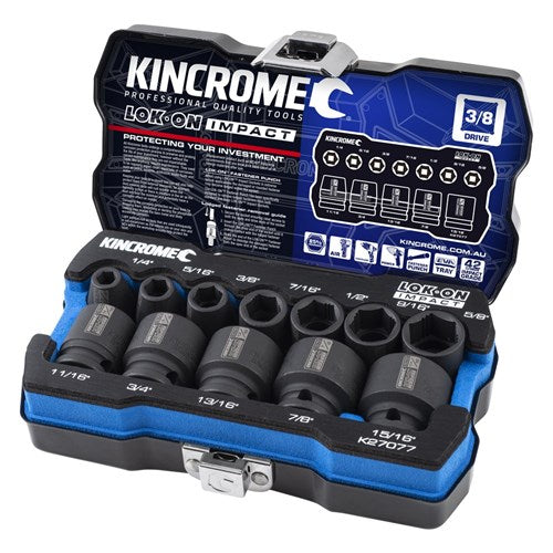 LOK-ON™ IMPACT SOCKET SET 12 PIECE 38 DRIVE - IMPERIAL 1