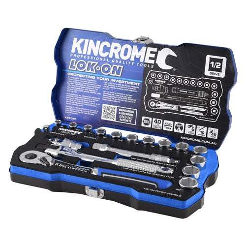 LOK-ON™ SOCKET SET 18 PIECE 12 DRIVE - METRIC 1