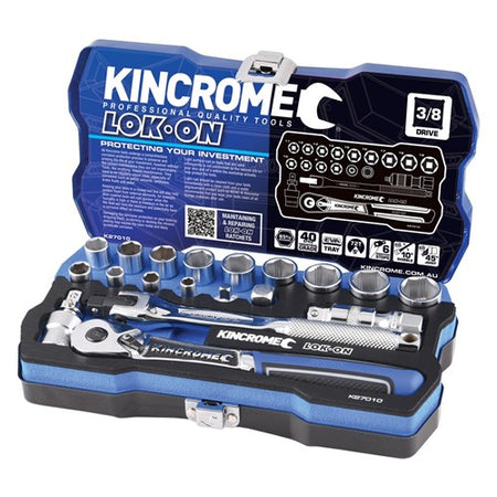 LOK-ON™ SOCKET SET 19 PIECE 38 DRIVE - METRIC 1