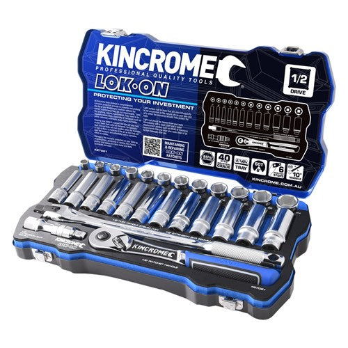 LOK-ON™ SOCKET SET 28 PIECE 12 DRIVE - METRIC 1