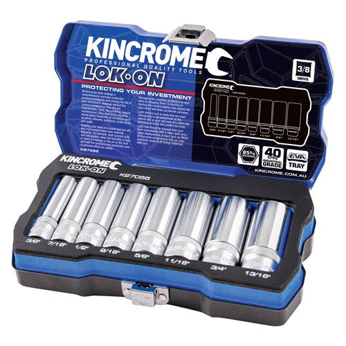 LOK-ON™ SOCKET SET 8 PIECE 38 DRIVE - IMPERIAL 1