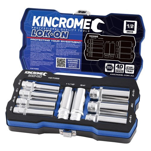 LOK-ON™ SOCKET SET 9 PIECE 12 DRIVE - IMPERIAL 1