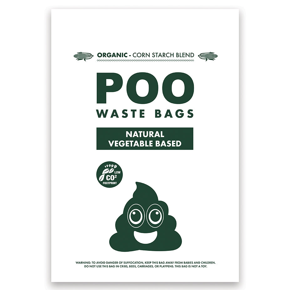 M-PETS Poo Bamboo Waste Bag Dispenser With Natural Vegetable