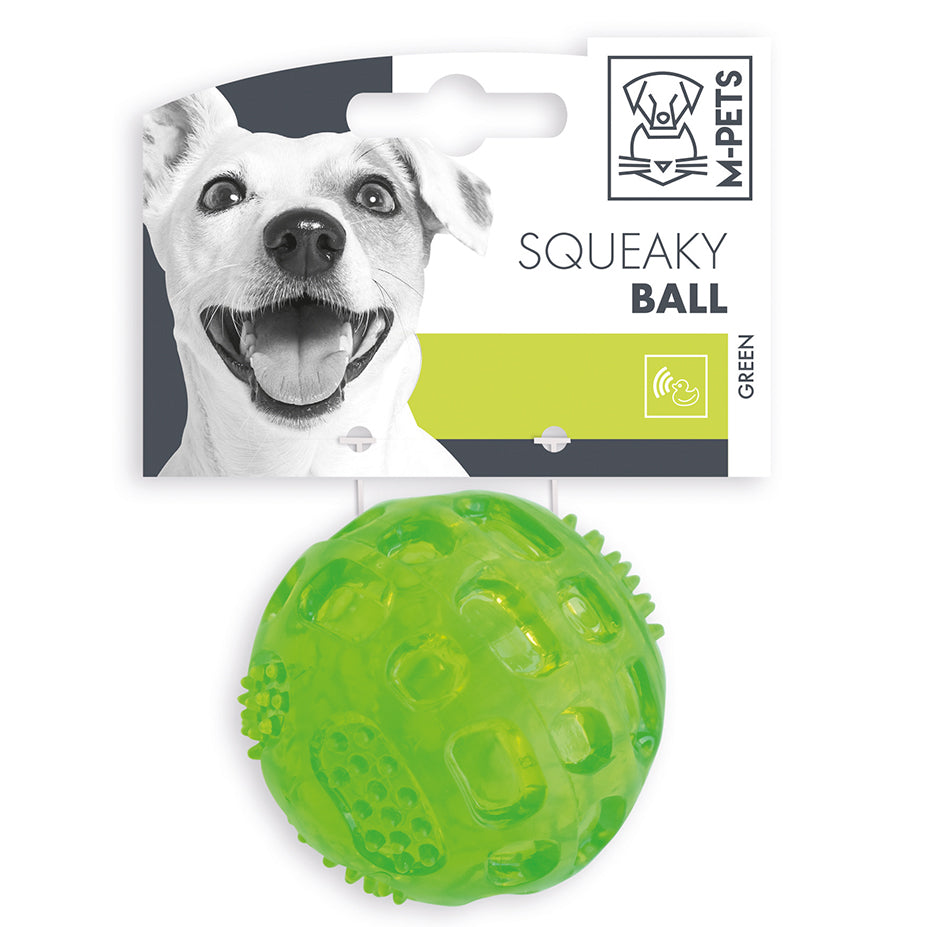 M-PETS Squeaky Ball - 6.3cm Diameter (2 colours available)