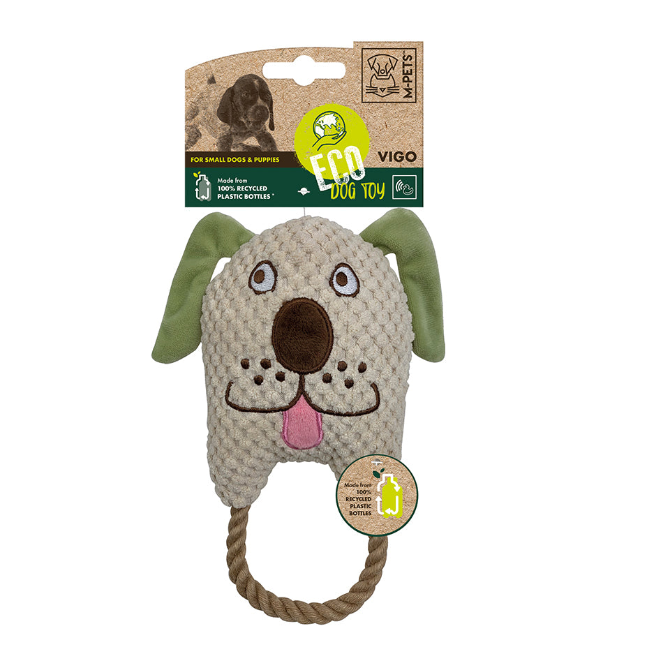 M-PETS Eco Dog Toys Corduroy With Jute Rope Ring (3 Variants Available)