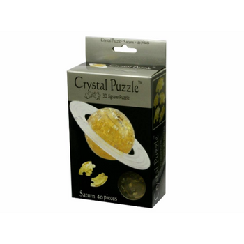 3D Golden Saturn Crystal Puzzle