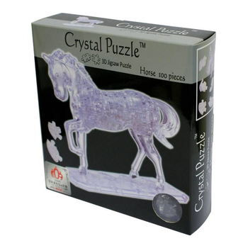 3D Clear Horse Crystal Puzzle