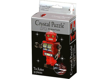 3D Red Tin Robot Crystal Puzzle