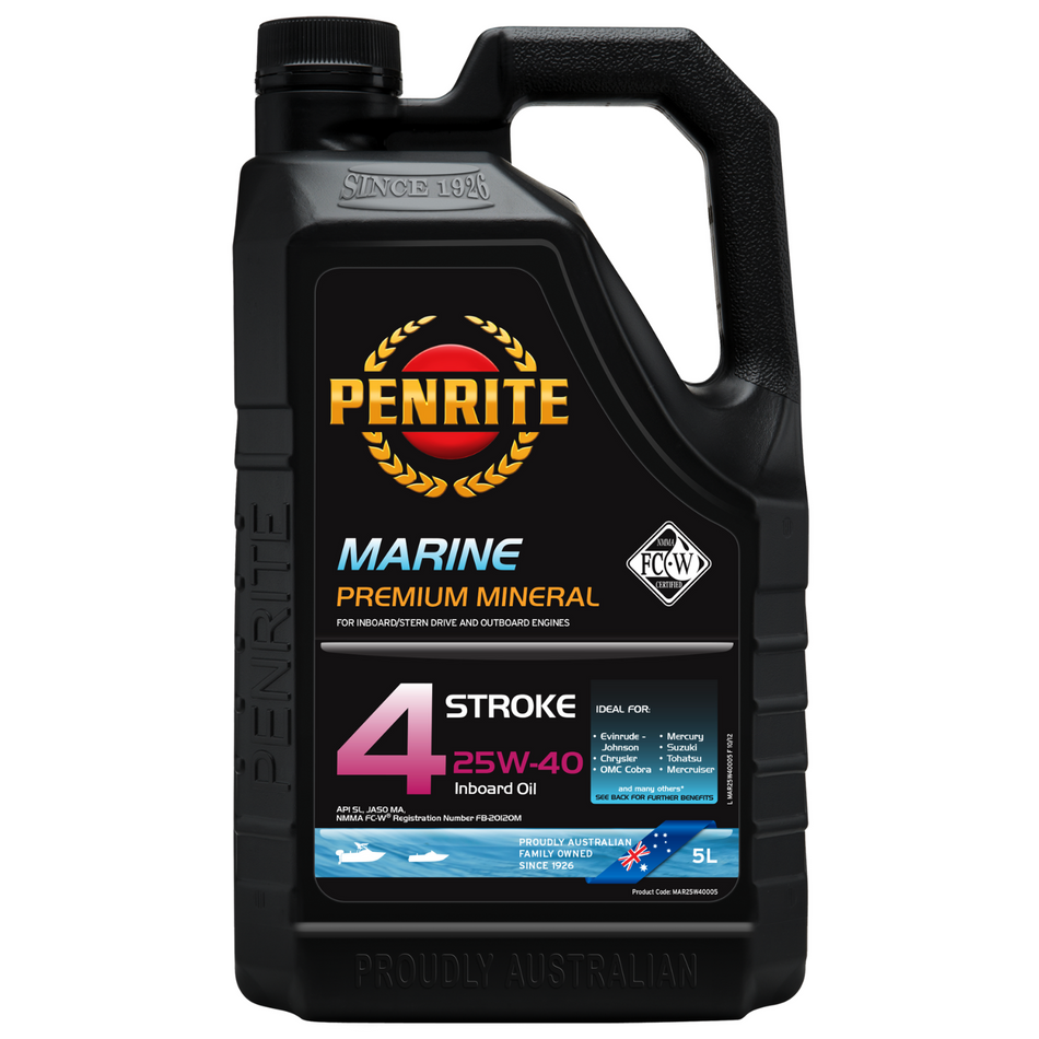 Penrite Marine Four Stroke 25W-40 (2 Sizes Available)