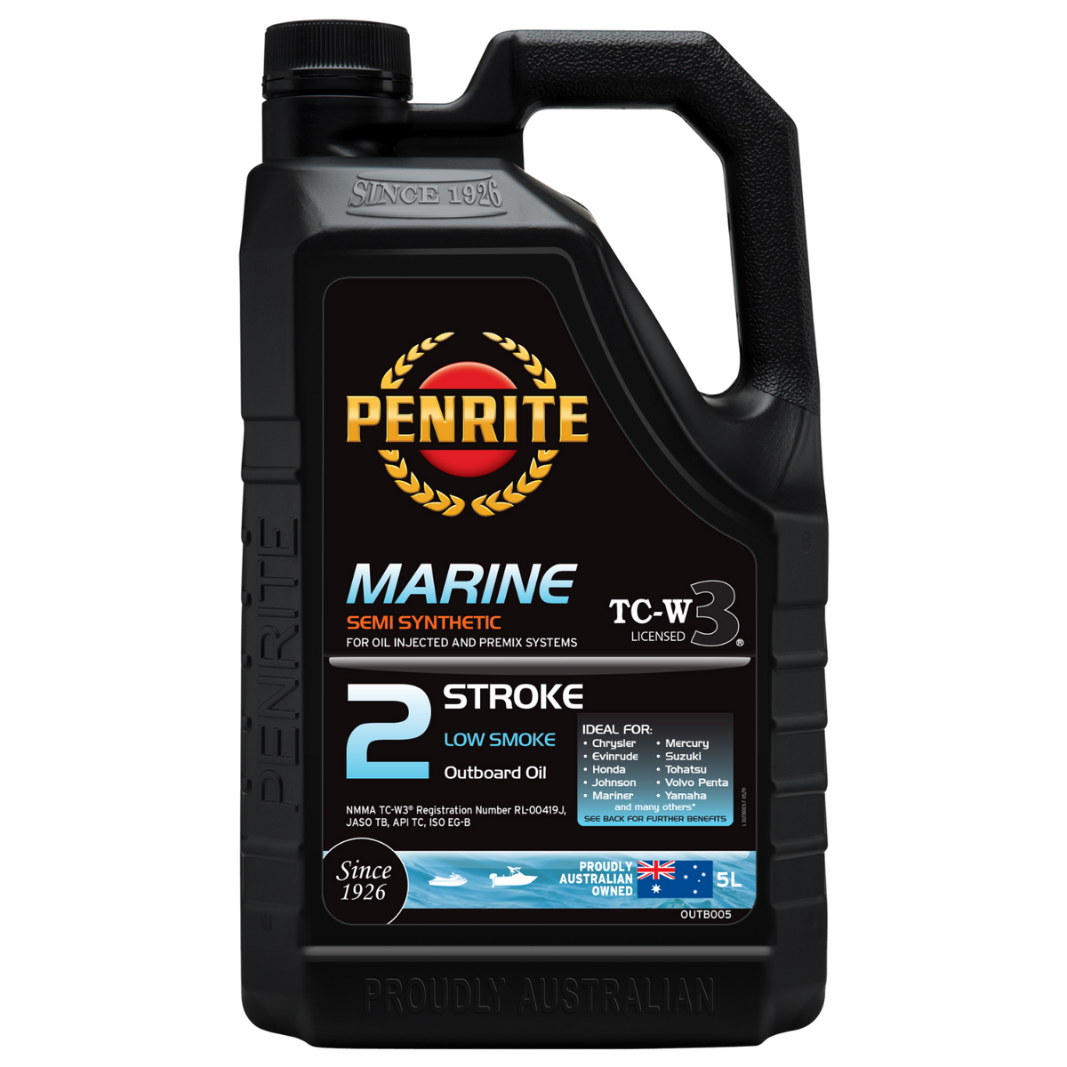 Penrite Marine Outboard 2 Stroke Oil (Semi Syn) 5L OUTB005