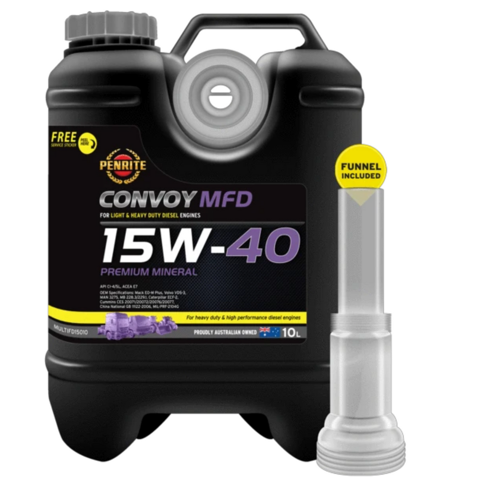 Penrite Convoy Mfd (Mineral) SAE 15W-40 (2 Sizes Available)