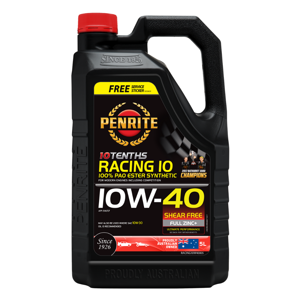 Penrite 10 Tenths Racing 10W-40 (100% Pao & Ester) RACING10W40005