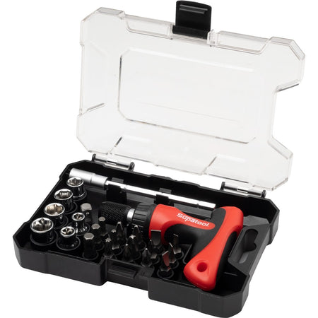 Supatool Ratcheting T-Handle & Bit Set 24 Piece