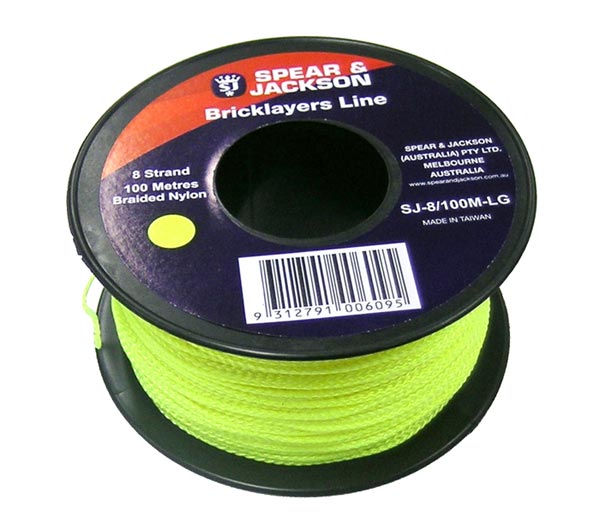 Spear & Jackson Brickline 8 Strand Nylon - Lime green